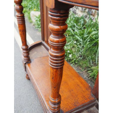 Viktorianische Garderobe Eiche Massivholz 1890