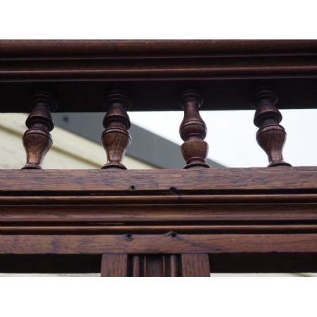 Viktorianische Garderobe Eiche Massivholz 1890