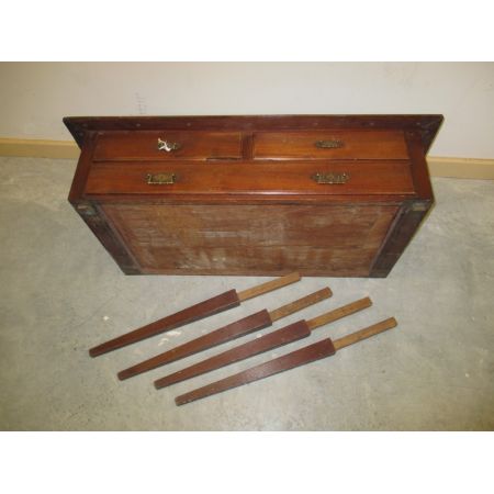 Englischer antiker Teak Schreibtisch englisch massiv 1890