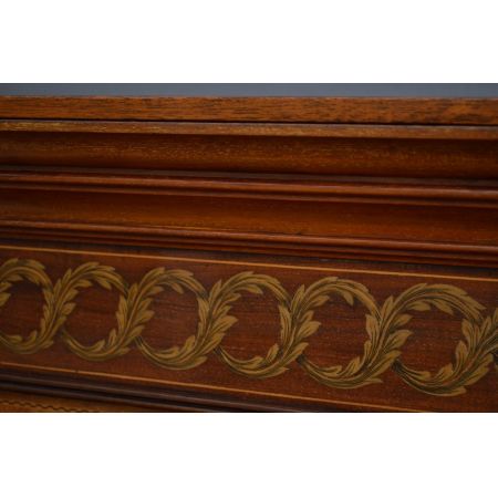 Edwardische original antike Vitrine aus massivem Mahagoni 1900