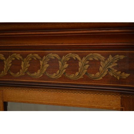 Edwardische original antike Vitrine aus massivem Mahagoni 1900