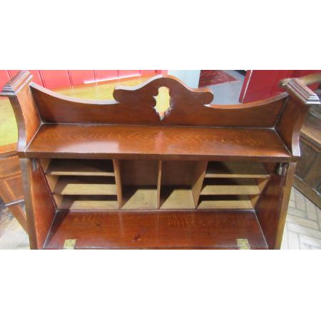 Original antiker Art Nouveau Jugendstil Sekretär Eiche massiv 1880