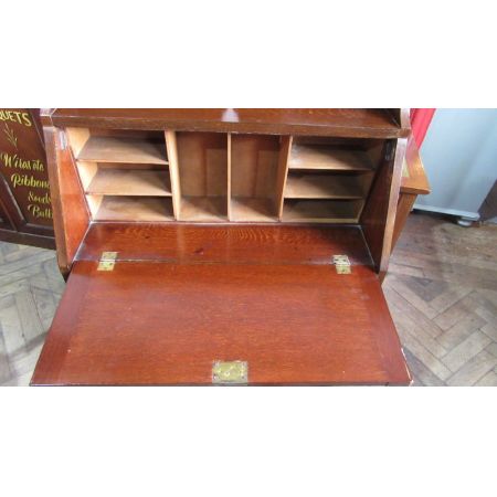 Original antiker Art Nouveau Jugendstil Sekretär Eiche massiv 1880