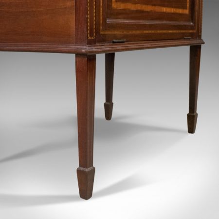 Antike edwardianische glasierte Vitrine aus Mahagoni massiv original 1910