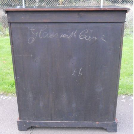 Britische original antike viktorianische ebonisierte Vitrine aus massivem  Ahorn Wurzelholz 1860