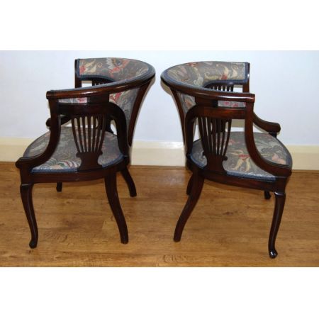 Cvs gestempelt edwardische dreiteilige Salon Suite - Sofa & Tub Stühle original 1900