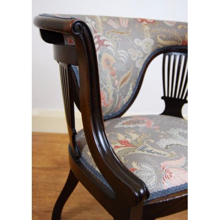 Cvs gestempelt edwardische dreiteilige Salon Suite - Sofa & Tub Stühle original 1900