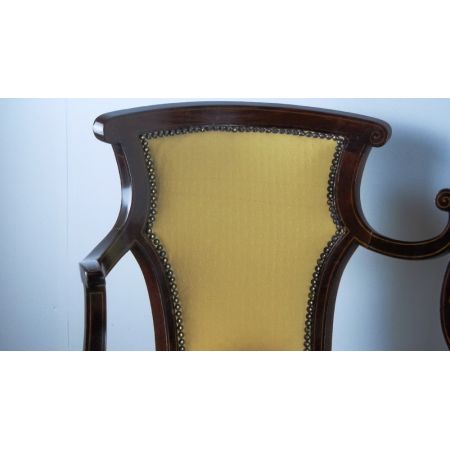 Antikes Mahagoni Salon Sofa Fenstercouch original von 1900