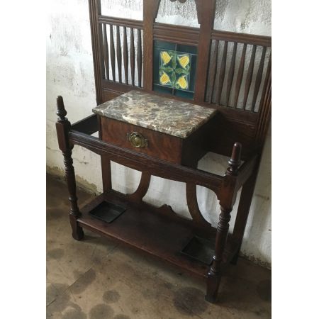 Viktorianische original Garderobe Eiche massiv englisch antik 1850