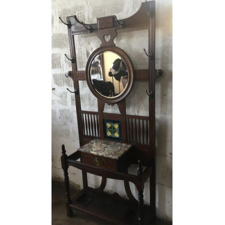 Viktorianische original Garderobe Eiche massiv englisch antik 1850