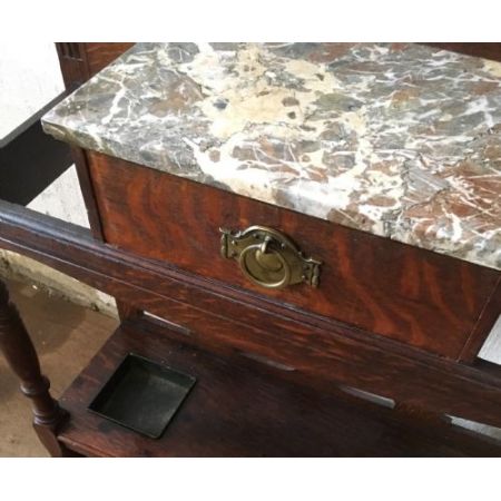 Viktorianische original Garderobe Eiche massiv englisch antik 1850