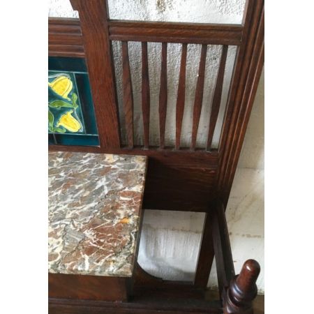 Viktorianische original Garderobe Eiche massiv englisch antik 1850