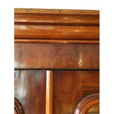 Viktorianische Mahagoni Vitrine Bücherschrank Massivholz englisch 1870