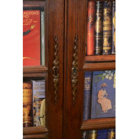 Französisches original antikes Bücherregal Bücherschrank Vitrine Eiche massiv 1780