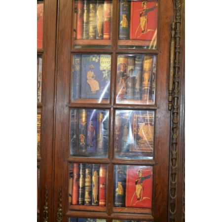 Französisches original antikes Bücherregal Bücherschrank Vitrine Eiche massiv 1780