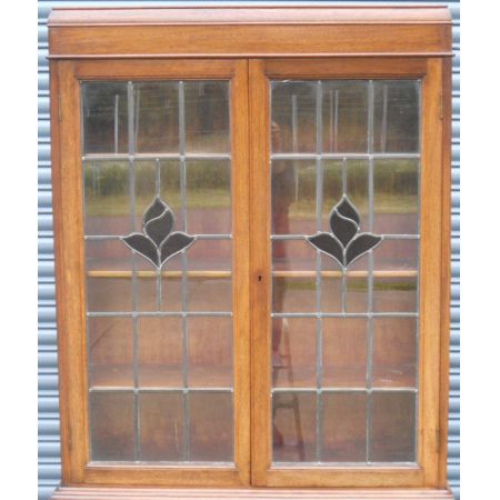 Edwardischer massiver Mahagoni Sekretär Bücherschrank Bureau Bookcase original antik 1910