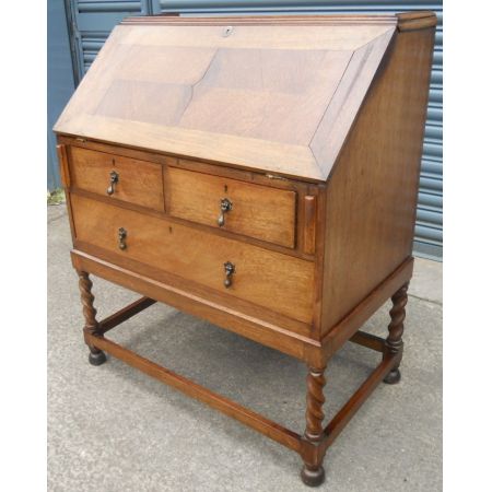 Edwardischer massiver Mahagoni Sekretär Bücherschrank Bureau Bookcase original antik 1910