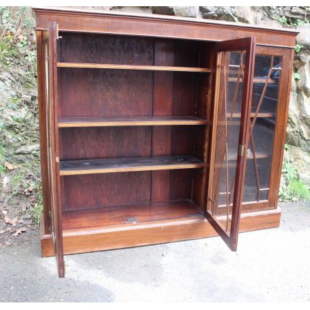 Edwardianische antike Vitrine Bücherschank Mahagoni massiv englisch 1900