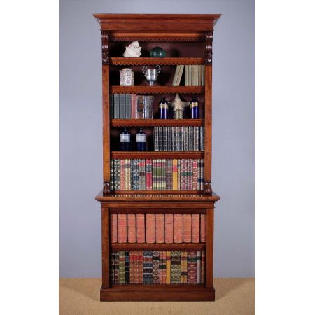 Hohes viktorianisches antikes Mahagoni Bücherregal Bücherschrank original englisch 1850