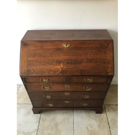 Englischer original antiker Sekretär Kommode Eiche massiv 1750