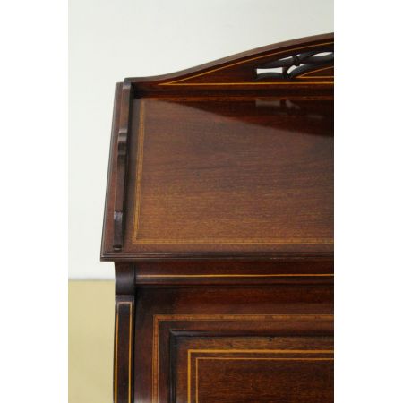 Edwardischer Sekretär Cylinder Desk Mahagoni Massivholz original antik englisch 1900