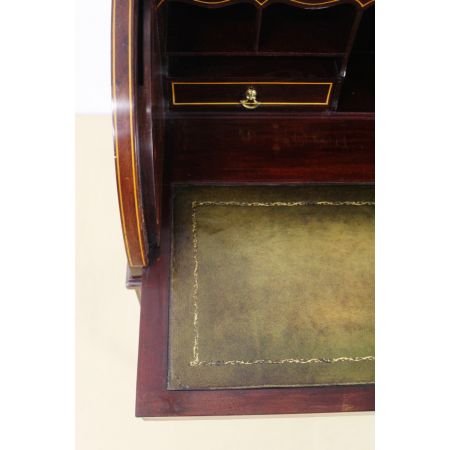 Edwardischer Sekretär Cylinder Desk Mahagoni Massivholz original antik englisch 1900