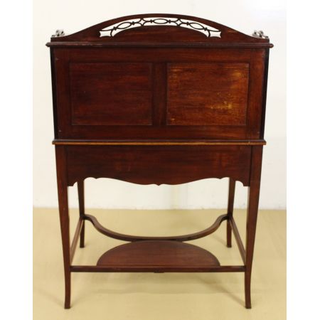 Edwardischer Sekretär Cylinder Desk Mahagoni Massivholz original antik englisch 1900