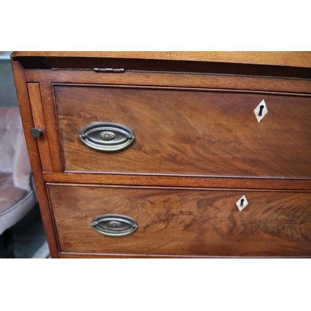 Englischer Massiver Mahagoni Sekretär Kommode antik 1850