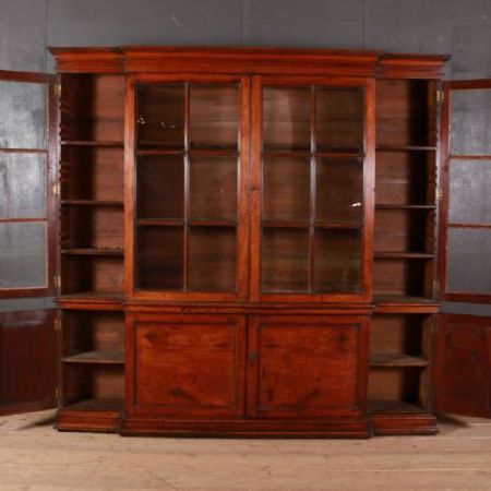 Englisches Obstbaum Bücherregal antik ca. 1780 Massivholz