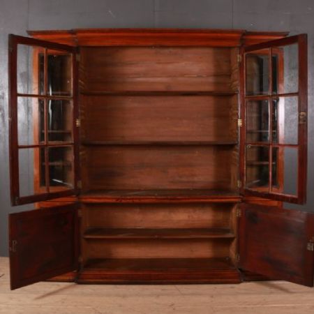 Englisches Obstbaum Bücherregal antik ca. 1780 Massivholz