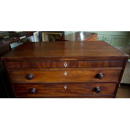 Antike Englische Viktorianische Mahagoni Massivholz Kommode 1860