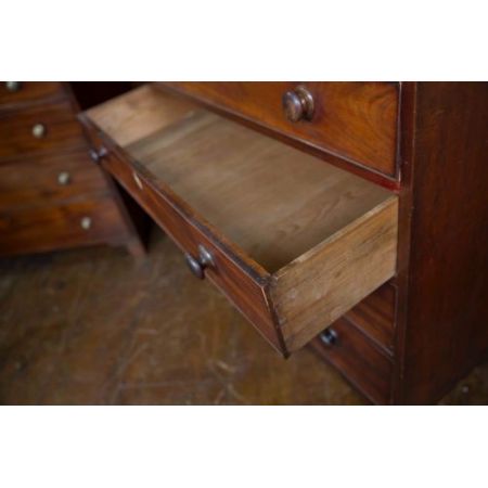 Antike Englische Viktorianische Mahagoni Massivholz Kommode 1860