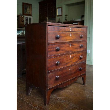 Antike Englische Viktorianische Mahagoni Massivholz Kommode 1860