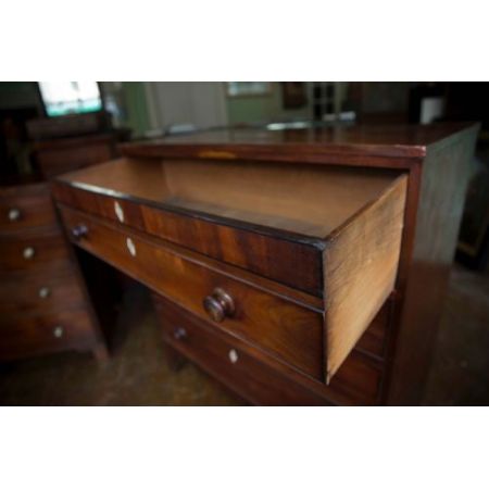 Antike Englische Viktorianische Mahagoni Massivholz Kommode 1860