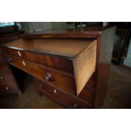 Antike Englische Viktorianische Mahagoni Massivholz Kommode 1860