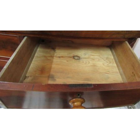 Antike Original Englische Vikotrianische Mahagoni Massivholz Bug Front Kommode 1860