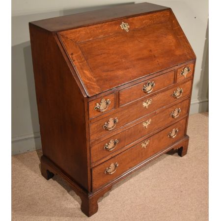 Antiker Original Englischer Massiver Eichen Sekretär 1750