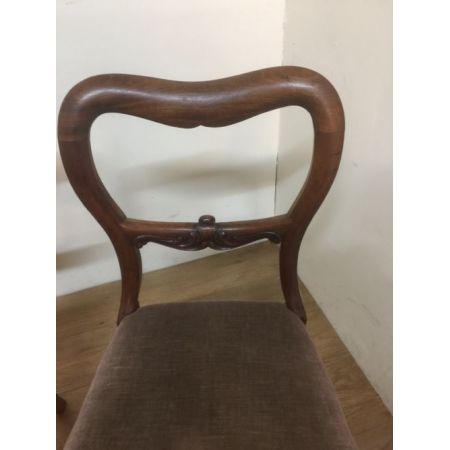 Vier Original Englische Antike Massivholz Mahagoni Stühle aus dem 1840