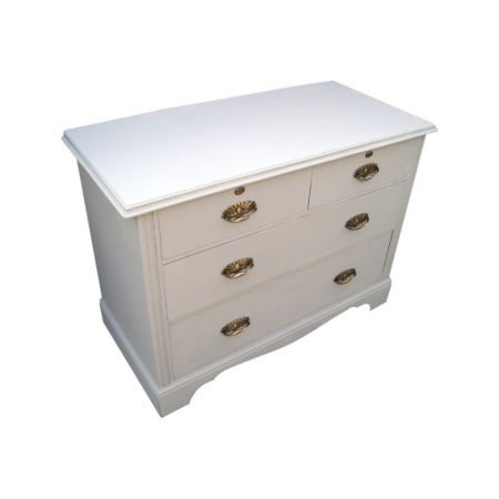 Reizende original englische antike viktorianische bemalte Kommode aus Massivholz 1870