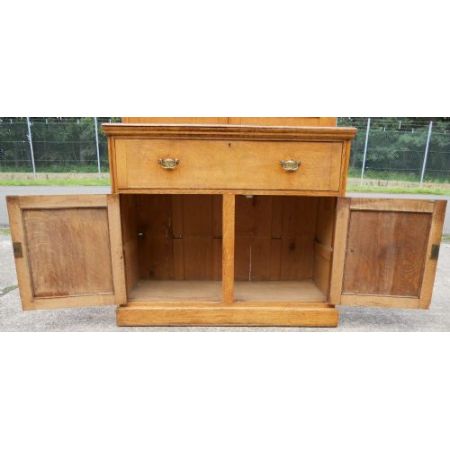 Edwardischer antiker Bureau Bookcase Sekretär Bücherschrank Goldene Eiche 1890