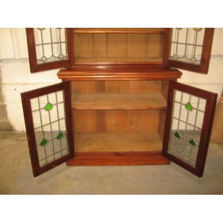 Edwardischer englischer Bücherschrank Vitrine Nussbaum antik 1910