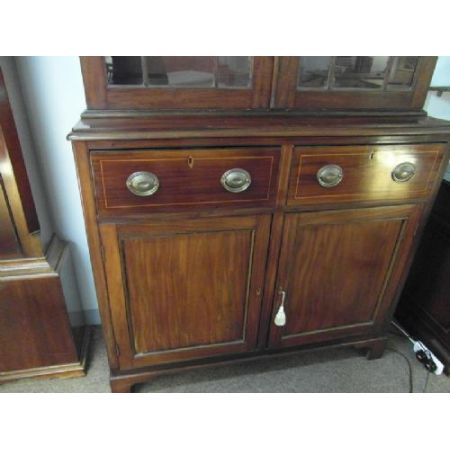 Georgischer Bücherschrank Mahagoni antik englisch 1800