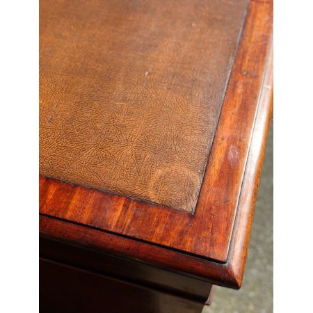 Viktorianischer antiker Pedestal Schreibtisch Mahagoni 1850