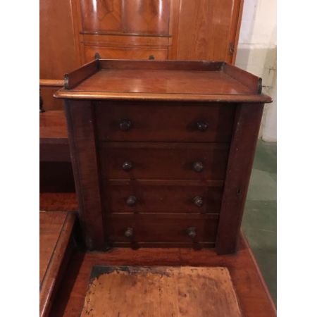 Antiker viktorianischer Mahagoni Pedestal Schreibtisch englisch 1850