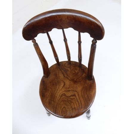 Original Englisches Antikes Set von 4 viktorianischen Windsor Stühle Küche Esszimmer aus massivem Buchenholz Landhausstil