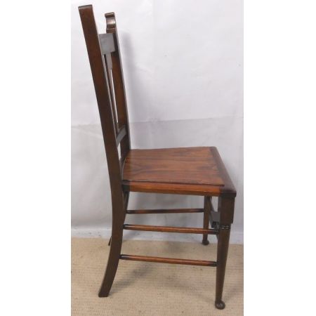 Set von fünf Antiken Englischen Jugendstil Art Nouveau Mahagoni Stühlen von ca. 1900