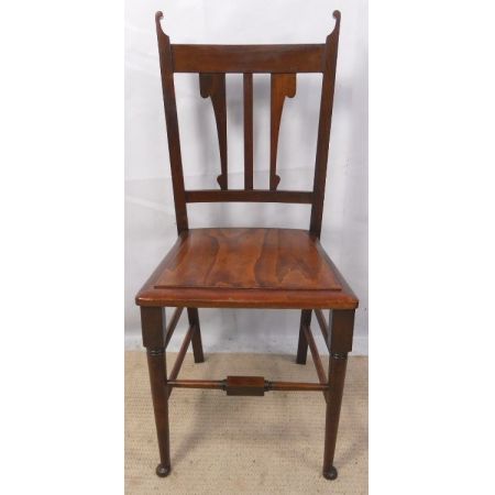 Set von fünf Antiken Englischen Jugendstil Art Nouveau Mahagoni Stühlen von ca. 1900