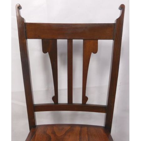 Set von fünf Antiken Englischen Jugendstil Art Nouveau Mahagoni Stühlen von ca. 1900