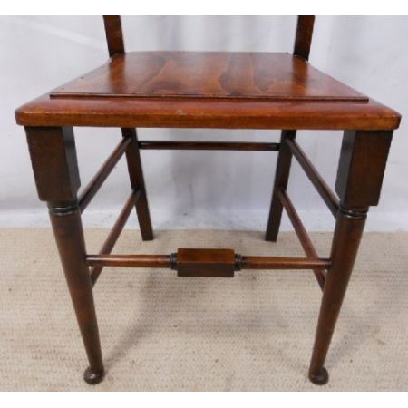 Set von fünf Antiken Englischen Jugendstil Art Nouveau Mahagoni Stühlen von ca. 1900