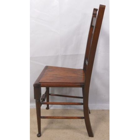 Set von fünf Antiken Englischen Jugendstil Art Nouveau Mahagoni Stühlen von ca. 1900